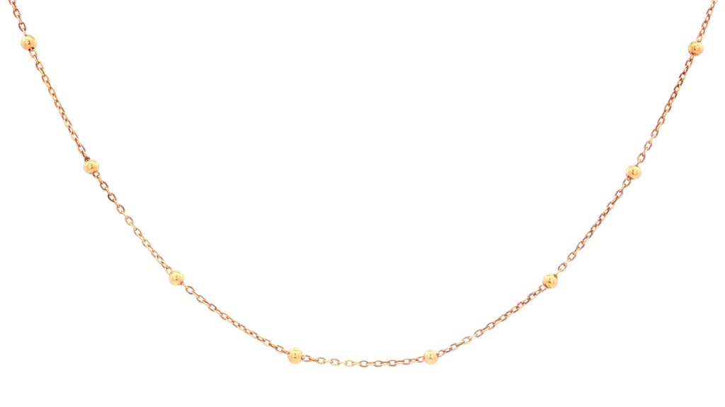 CADENA BOLAS LISAS ORO AMARILLO            