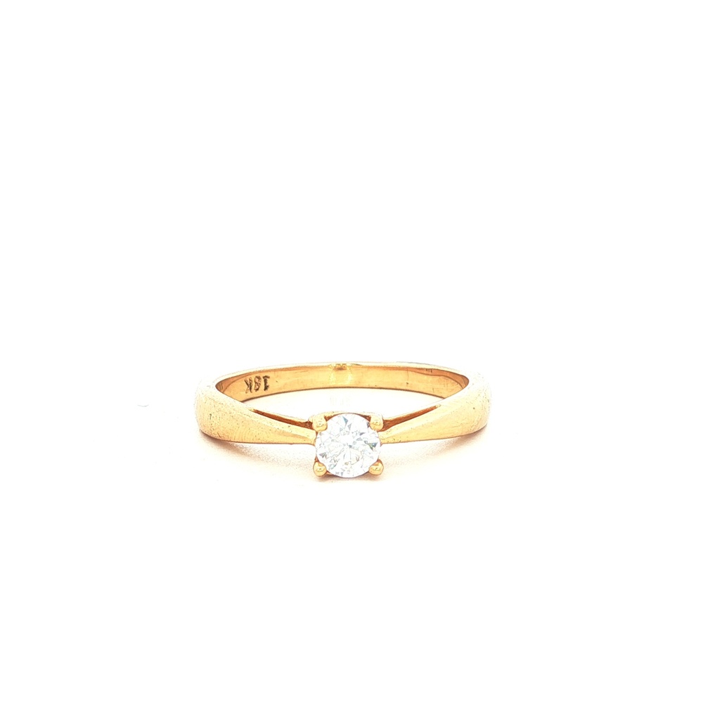 ANILLO SOLITARIO ORO AMARILLO