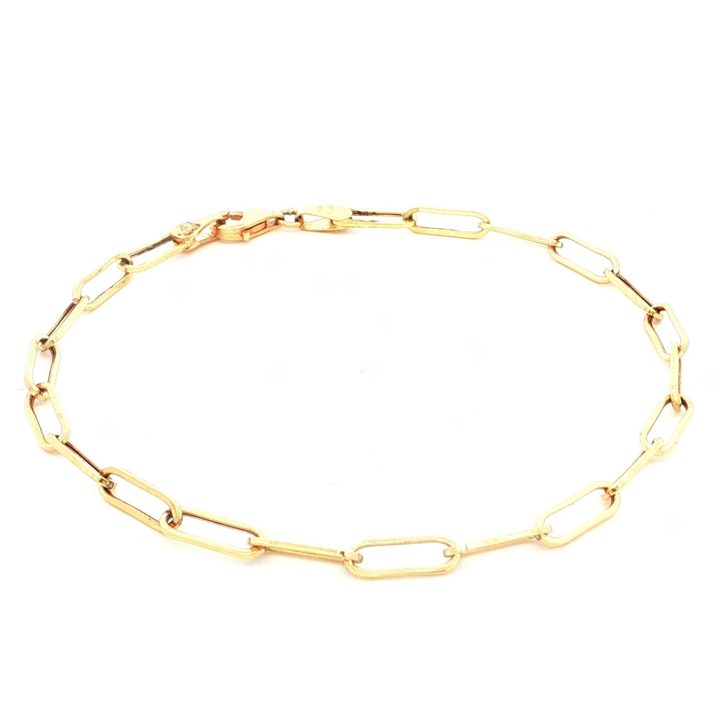 [HA345] PULSERA PAPER CLIP ORO AMARILLO 