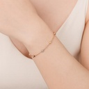 PULSERA BOLAS DIAMANTADAS TRES OROS 