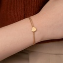 PULSERA CORAZON ORO AMARILLO