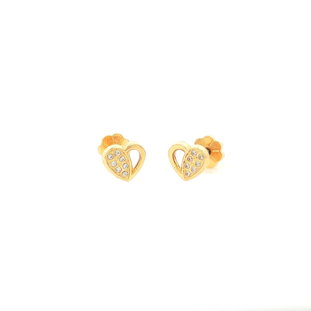 TOPOS CORAZON CALADO C/7 P. 0,80mm ORO AMARILLO