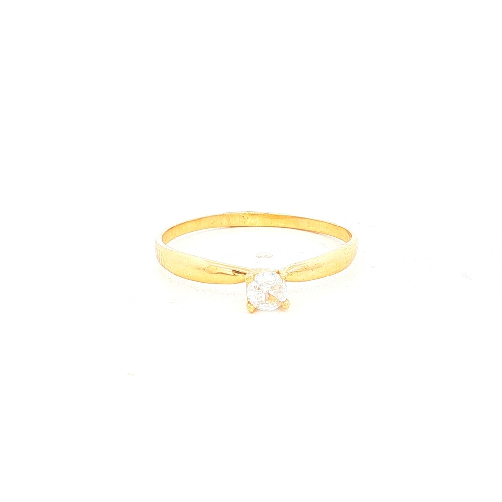 ANILLO SOLITARIO CUATRO UÑAS ORO AMARILLO