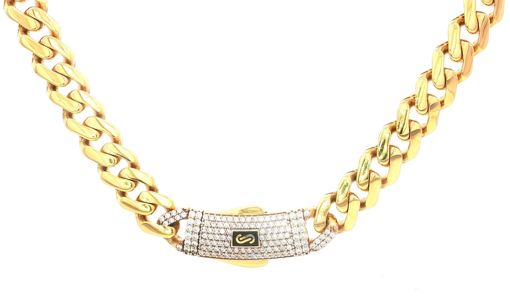 CADENA MONACO CHAIN CLASICA BROCHE CASTING ORO AMARILLO