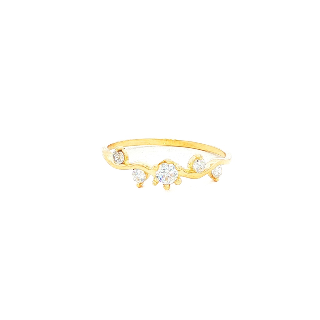 ANILLO SOLITARIO HOJAS CASTING ORO AMARILLO