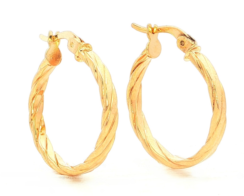 CANDONGAS RECTAS RAYADAS ORO AMARILLO