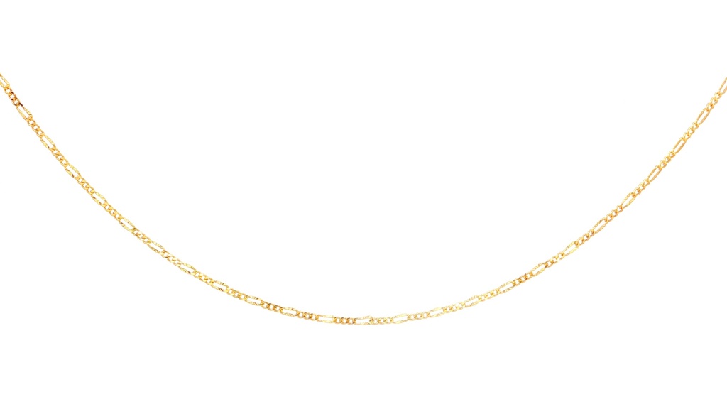 CADENA FIGARO DIAMANTADA ORO AMARILLO 