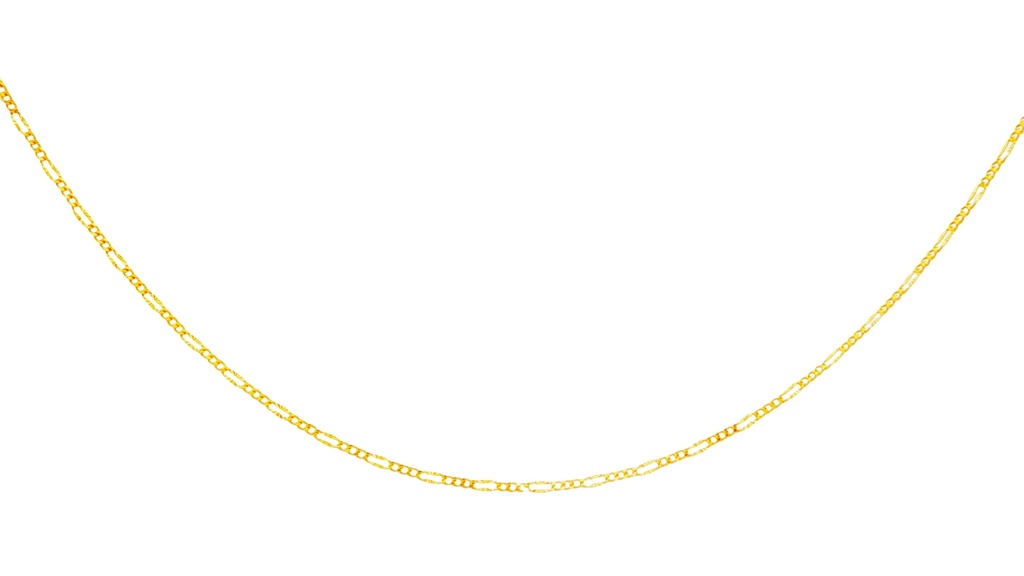 CADENA FIGARO DIAMANTADA ORO AMARILLO 