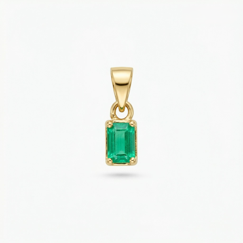 DIJE BAUL ESMERALDA ORO AMARILLO