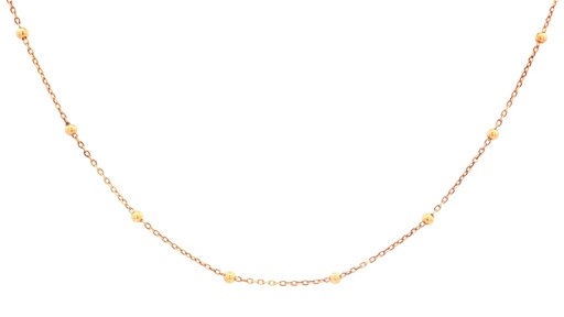 [GOLD260] CADENA BOLAS LISAS ORO AMARILLO            