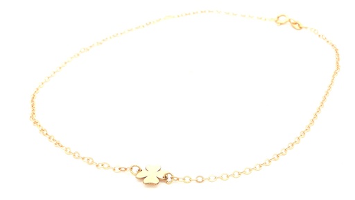 [221235] TOBILLERA TREBOL ORO AMARILLO