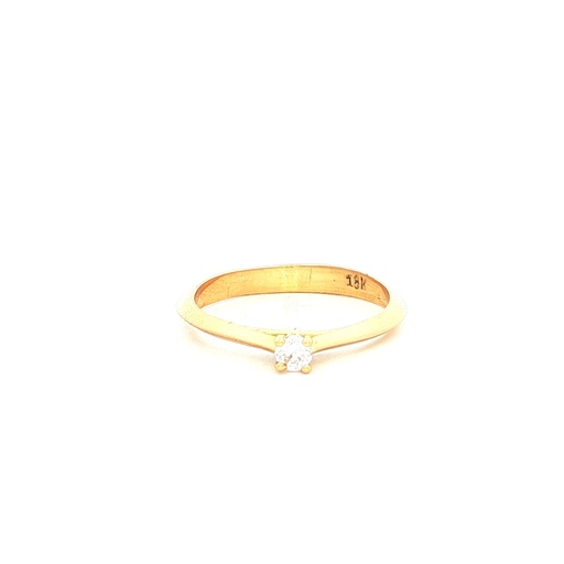 [HA310] ANILLO SOLITARIO ORO AMARILLO