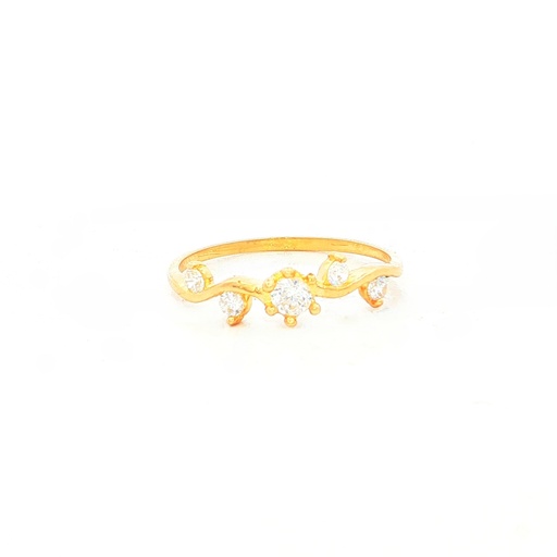 [CM564] ANILLOS SOLITARIO HOJAS ORO AMARILLO