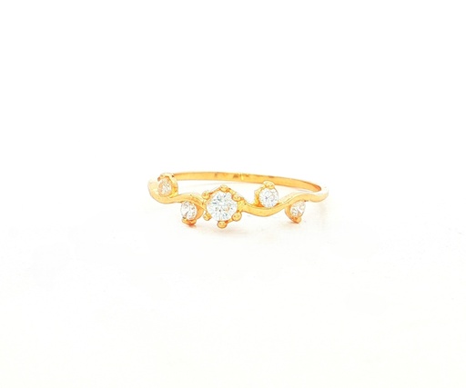 [CM565] ANILLOS SOLITARIO HOJAS ORO AMARILLO