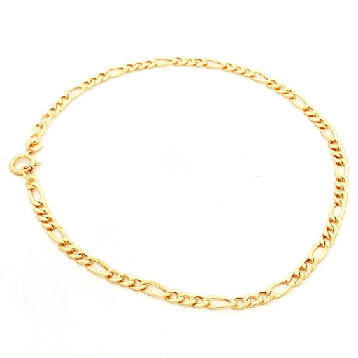 [GOLD467] PULSERA FIGARO ORO AMARILLO 