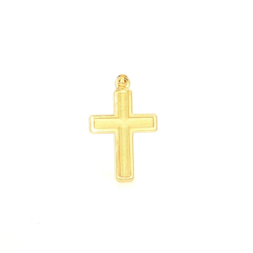 [2302845] DIJE CRUZ ESMERILADA ORO AMARILLO