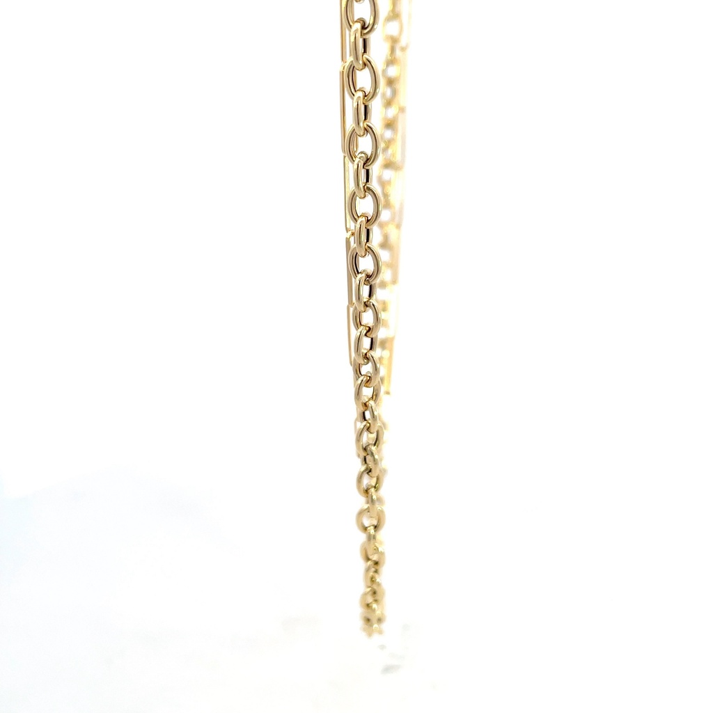 CADENA DOBLE PAPER CLIP ROLON ORO AMARILLO      