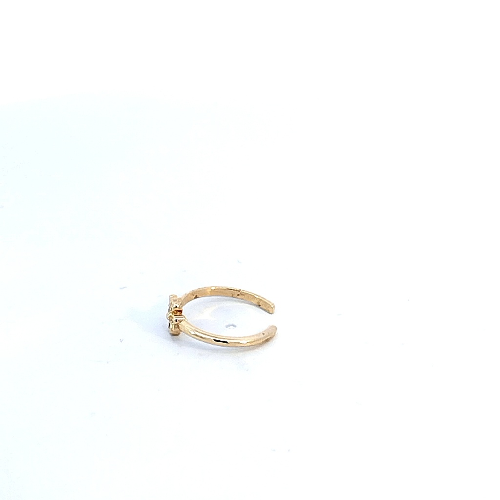 EAR CUFF TREBOL CUATRO HOJAS ORO AMARILLO      