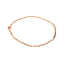 PULSERA BARRA BOLAS DIAMANTADAS ORO ROSADO 