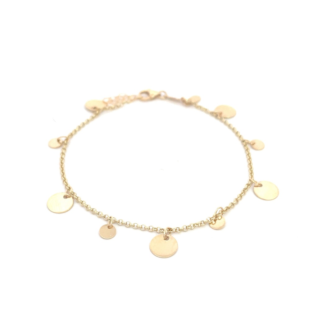 PULSERA CIRCULOS ORO AMARILLO               