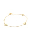 PULSERA CORAZONES ORO AMARILLO               