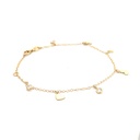 PULSERA CORAZONES ORO AMARILLO               