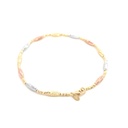 PULSERA DIAMANTADA 3 OROS               