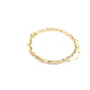 PULSERA DOBLE PAPER CLIP ROLON ORO AMARILLO      