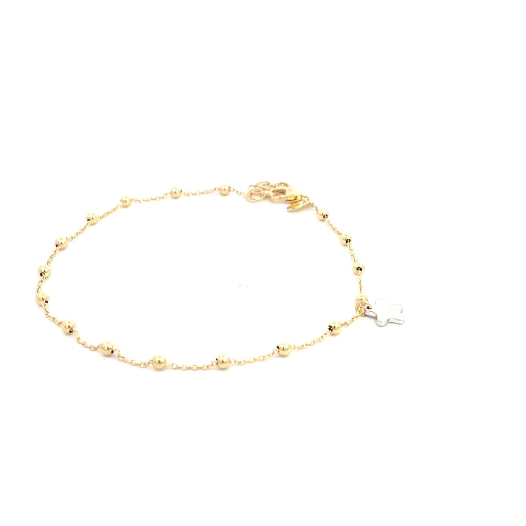 PULSERA ESTRELLA DOS OROS               