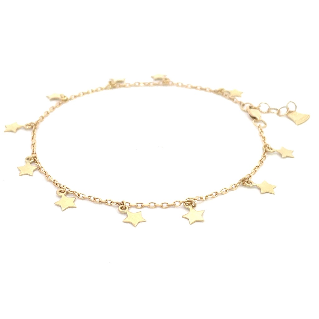 PULSERA ESTRELLITAS ORO AMARILLO               