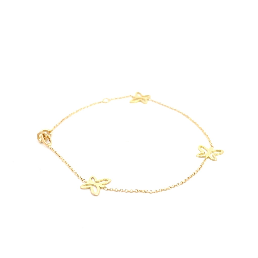 PULSERA MARIPOSA ORO AMARILLO               