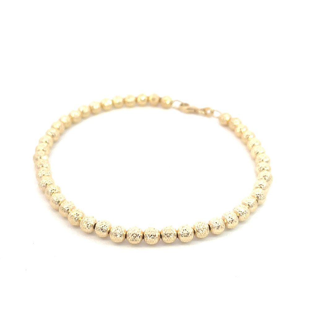 PULSERA MILITAR DIAMANTADA ORO AMARILLA            
