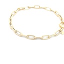 PULSERA PAPER CLIP ORO AMARILLO            