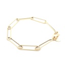 PULSERA PAPER CLIP ORO AMARILLO            