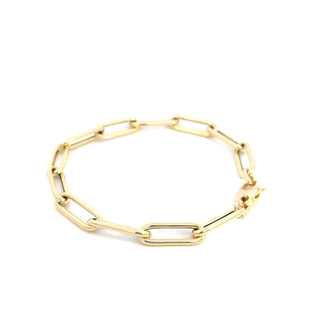 PULSERA PAPER CLIP ORO AMARILLO            