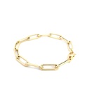 PULSERA PAPER CLIP ORO AMARILLO            