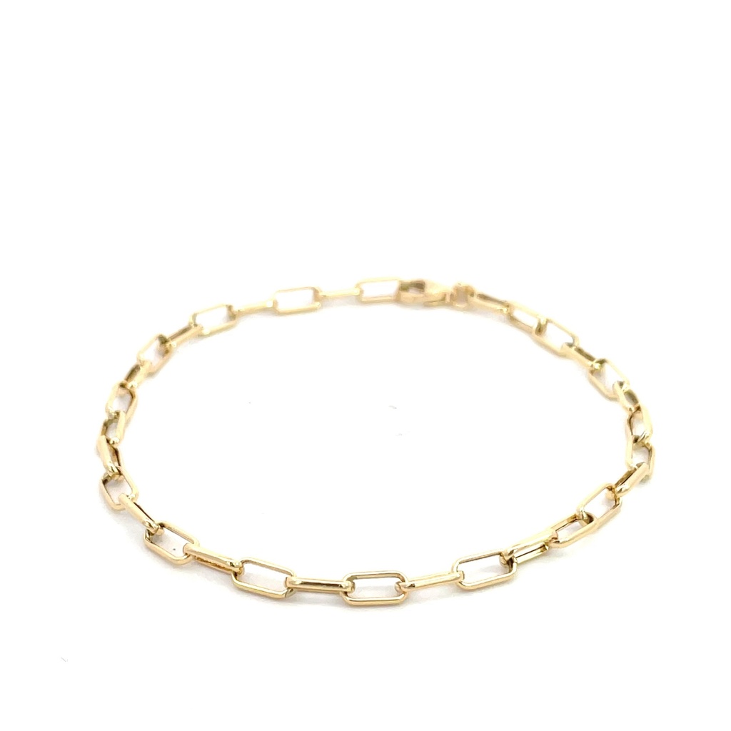 PULSERA PAPER CLIP ORO AMARILLO            