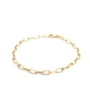 PULSERA PAPER CLIP ORO AMARILLO            