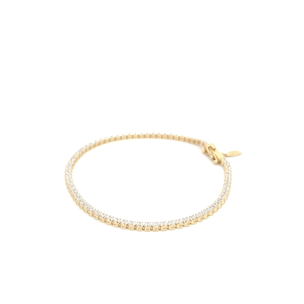 PULSERA TENNIS ORO AMARILLO               