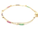 PULSERA TRIPLE DIAMANTADA COLORES ORO AMARILLO