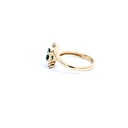 ANILLO ESMERALDA Y DIAMANTES ORO AMARILLO         