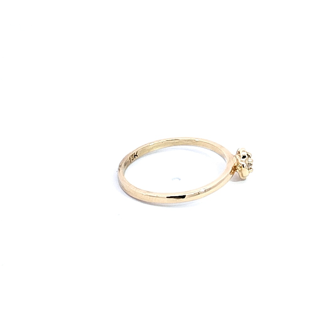 ANILLO FLOR DIAMANTE ORO AMARILLO            