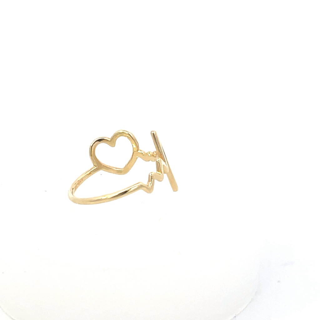ANILLO LATIDOS DE CORAZON ORO AMARILLO         