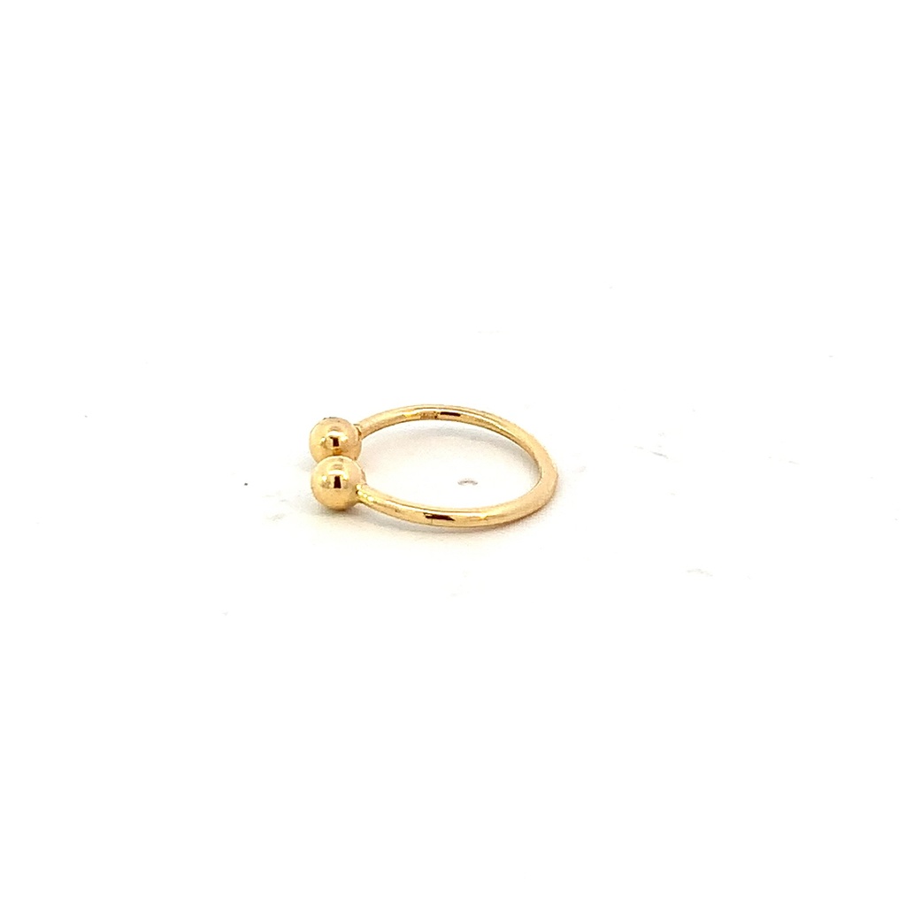 ANILLO MEDIO DEDO BOLAS ORO AMARILLO         