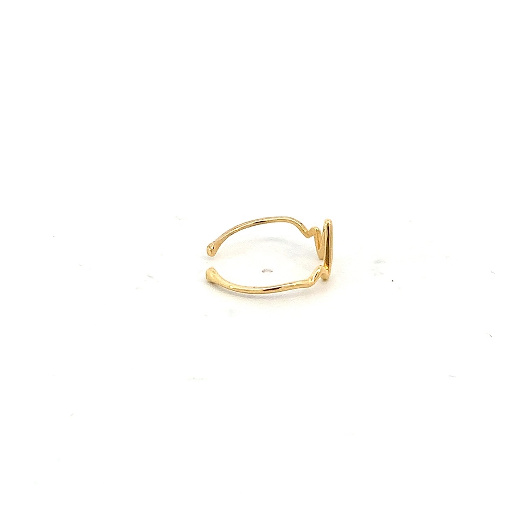 ANILLO MEDIO DEDO LINEA DE VIDA ORO AMARILLO   