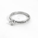 ANILLO SOLITARIO DIAMANTES ORO BLANCO            