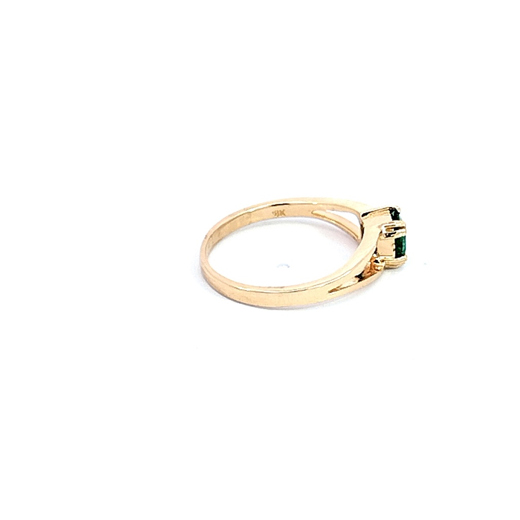 ANILLO SOLITARIO ESMERALDA ORO AMARILLO     
