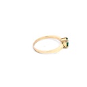 ANILLO SOLITARIO ESMERALDA ORO AMARILLO            