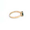 ANILLO SOLITARIO ESMERALDA ORO AMARILLO            