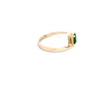 ANILLO SOLITARIO ESMERALDA ORO AMARILLO            